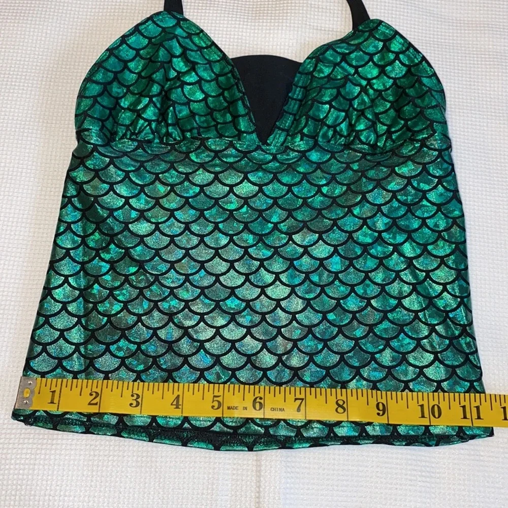 Kids Swimming Tankini Holographic Green size M